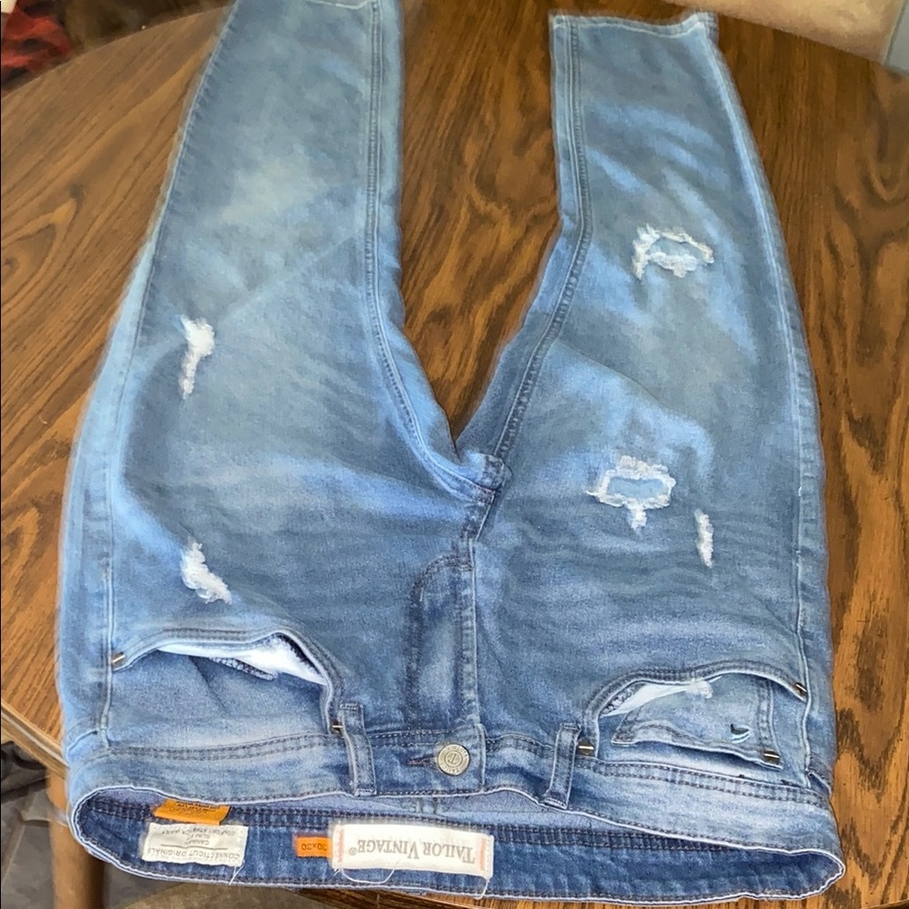 Tailor Vintage Blue Slim Distressed Jeans
